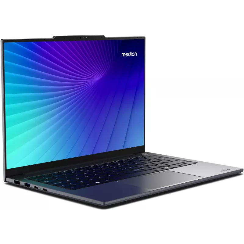 MEDION Signium 14 S1 MD600002 NL Intel Core 5 120U Laptop 35,6 cm (14 Zoll) 2.8K 16 GB DDR4-SDRAM 512 GB SSD Wi-Fi 6 (802.11ax) Windows 11 Home Grau