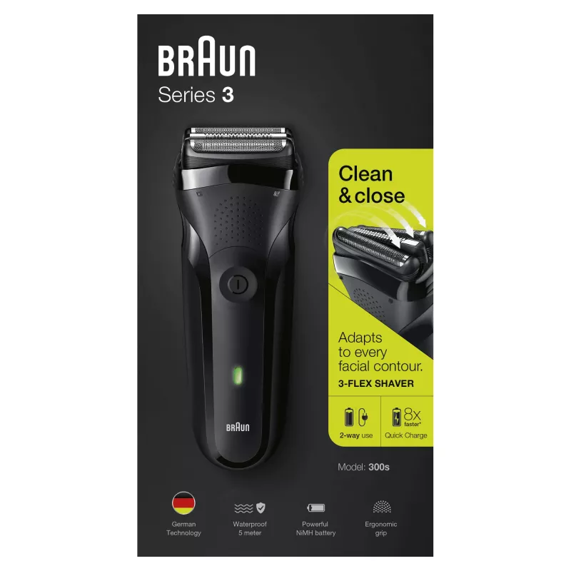 Braun Series 3 300s Folienrasierer Trimmer Schwarz