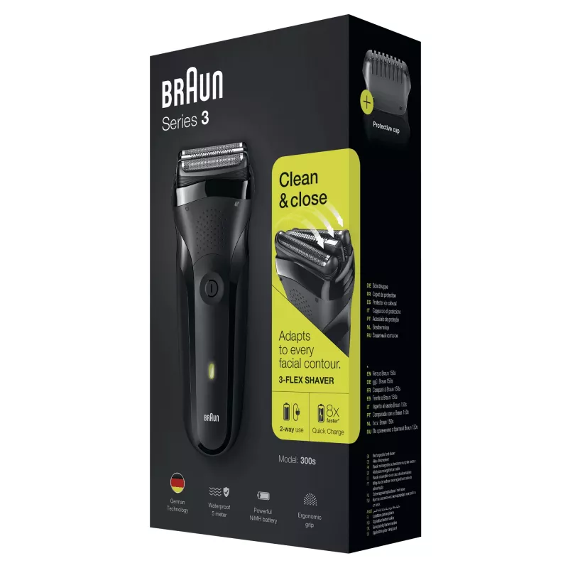 Braun Series 3 300s Folienrasierer Trimmer Schwarz
