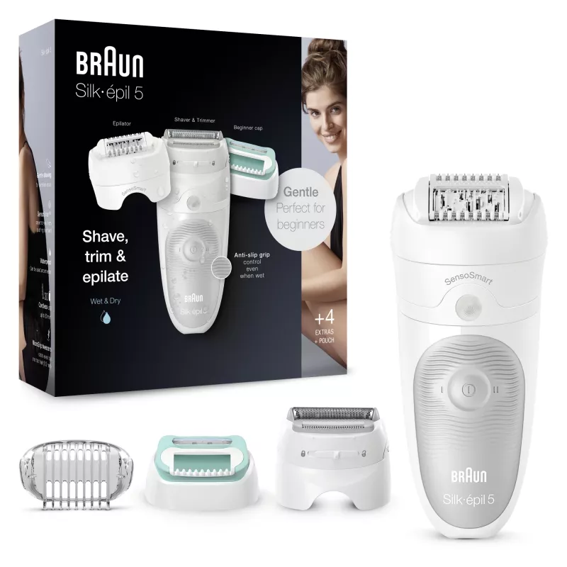 Braun Silk-épil 5 81770430 Epilierer 28 Pinzetten Weiß