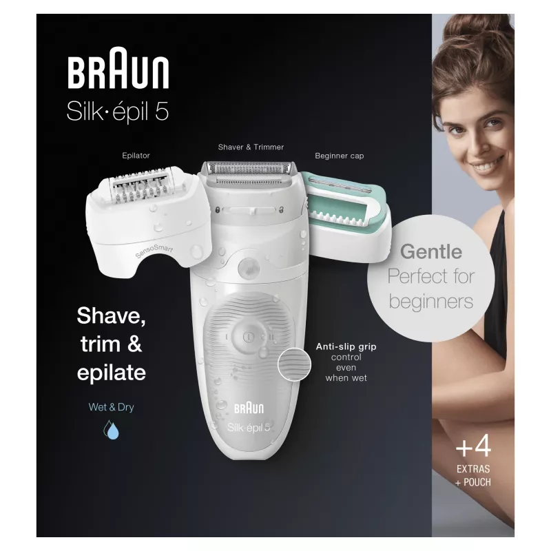 Braun Silk-épil 5 81770430 Epilierer 28 Pinzetten Weiß