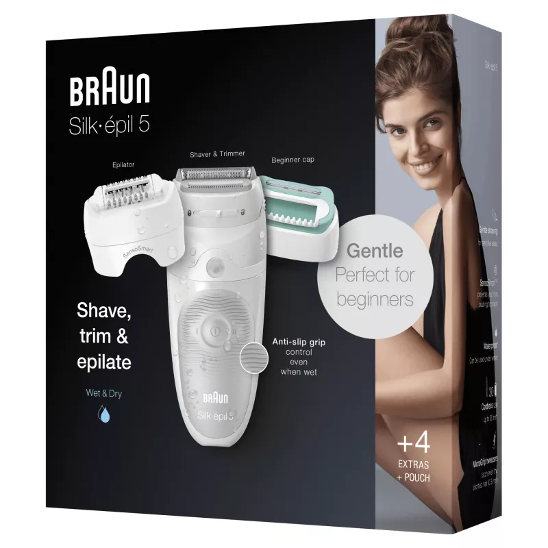 Braun Silk-épil 5 81770430 Epilierer 28 Pinzetten Weiß