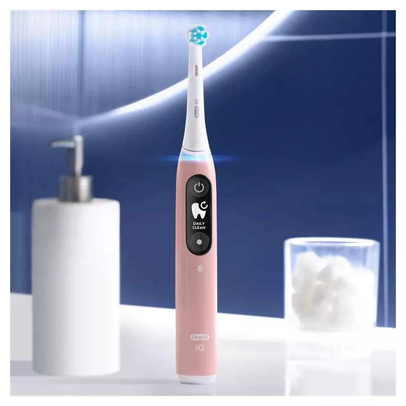 Oral-B iO 6S Erwachsenen-Vibrationszahnbürste Rosa, Weiß
