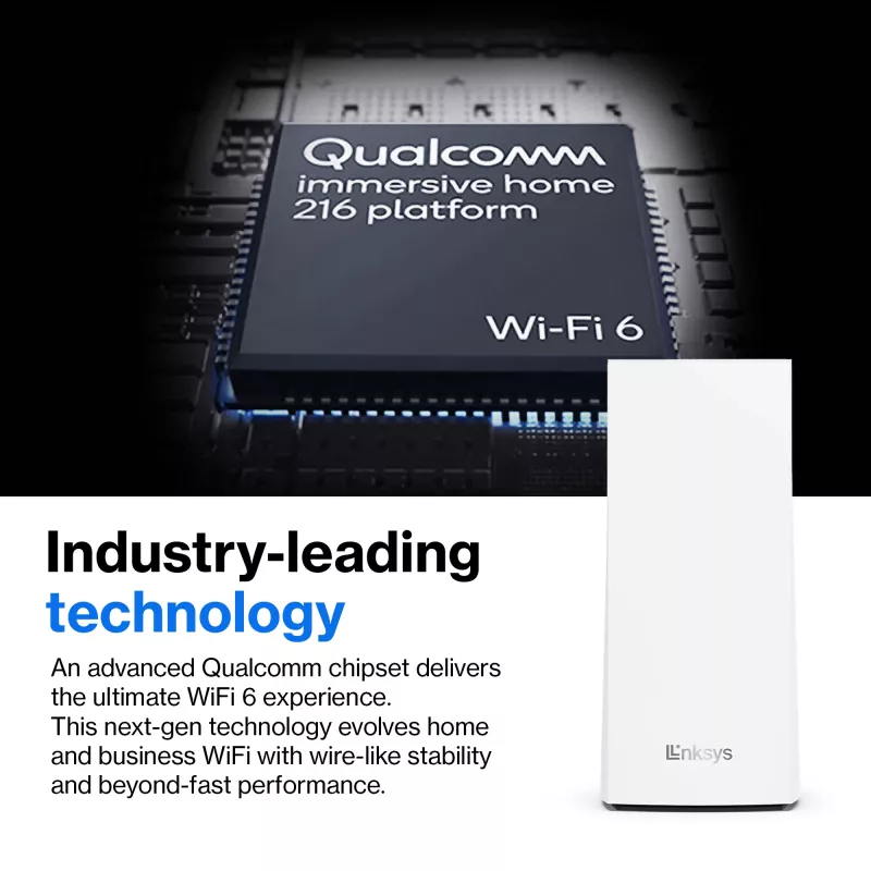 Linksys AX5400 Whole Home Mesh WiFi 6 Dual-Band System, 2er-Pack