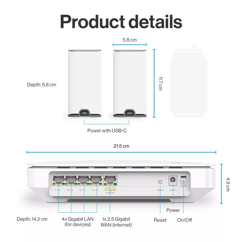 Linksys Velop Micro 6 Mesh System – Dual-Band WiFi 6 AX3000 (3-pack)