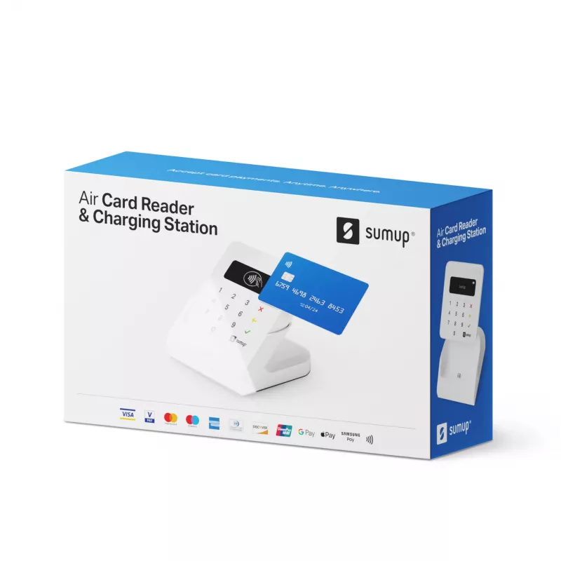 SumUp Air und Ladestation, Bluetooth, Nahfeldkommunikation (NFC), 1 m, Weiß, 141 g