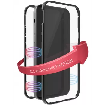 Hama 360° Glas Handyhülle 15,5 cm (6,1 Zoll) Hülle Schwarz, Transparent