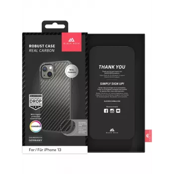 Hama Robust Real Carbon Handyhülle 15,5 cm (6,1 Zoll) Cover Schwarz
