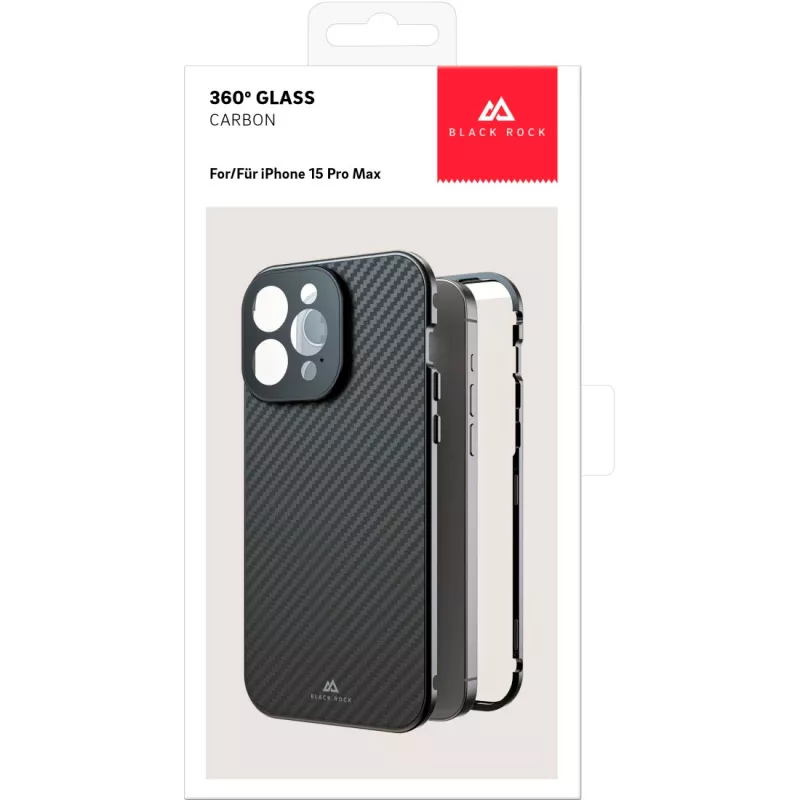 Hama 360° Glas Handyhülle 17 cm (6,7 Zoll) Abdeckung Carbon