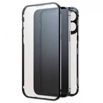 Hama 360° Glas Handyhülle Abdeckung Schwarz für iPhone 15 Pro Max 6,7 Zoll