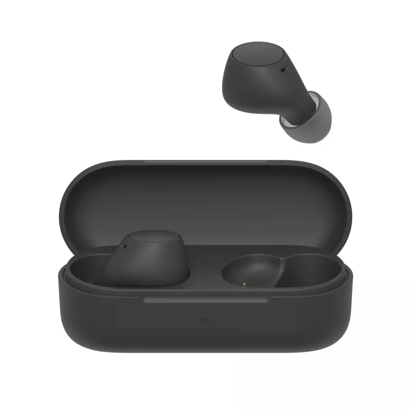 Headset Sony WF-C510 In-Ear True Wireless Ohrhörer, Bluetooth 5.3, IPX4, 6 mm Treiber, 22 h Akku (mit Ladecase) — Schwarz