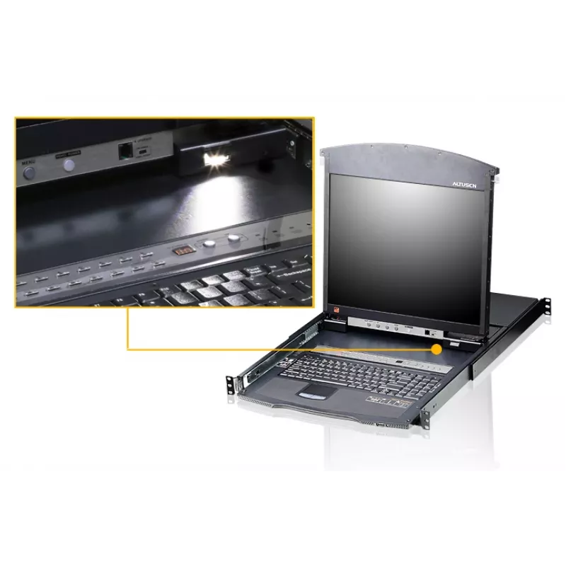 ATEN KL1508AN Rack-Konsole 48,3 cm (19 Zoll) Schwarz 1U