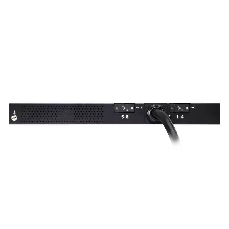 ATEN 32A 8-fach 1HE Metered eco PDU, Metered, 1HE, Schwarz, LCD, 8 AC-Ausgänge, C13-Kupplung, C19-Kupplung