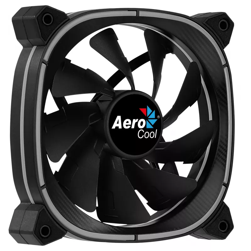 Aerocool ASTRO12 PC-Lüfter 12cm LED RGB Antivibration 6 Pins Schwarz