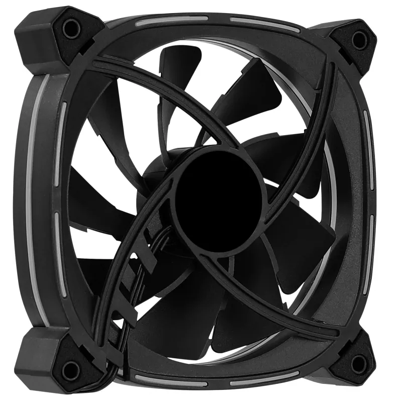 Aerocool ASTRO12 PC-Lüfter 12cm LED RGB Antivibration 6 Pins Schwarz