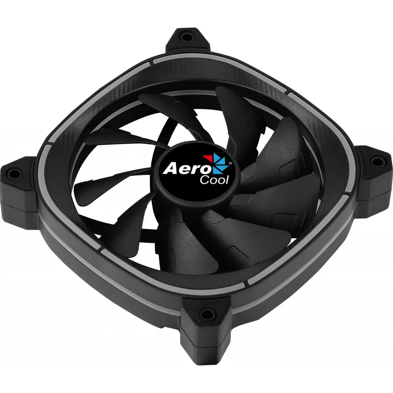 Aerocool ASTRO12 PC-Lüfter 12cm LED RGB Antivibration 6 Pins Schwarz