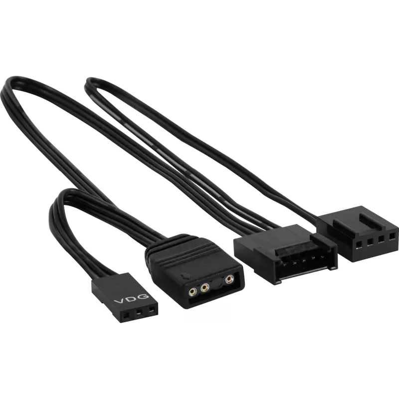 Aerocool ASTRO12 PC-Lüfter 12cm LED RGB Antivibration 6 Pins Schwarz