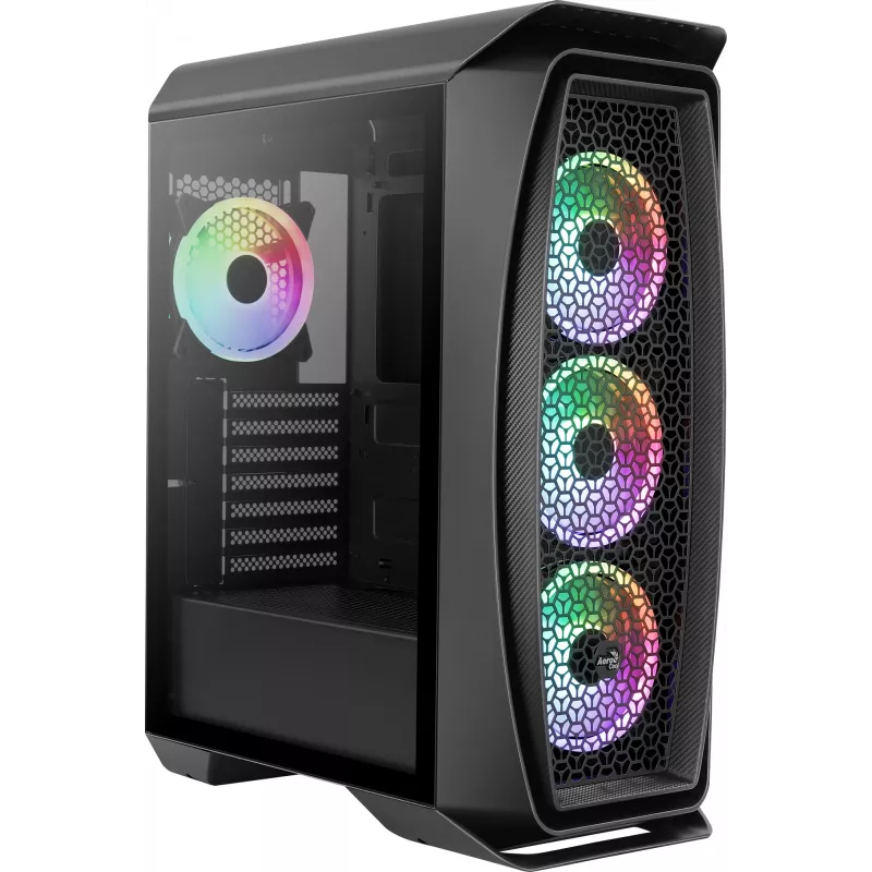 Aerocool Aero One Duo ATX PC-Gehäuse 4x ARGB-Lüfter 12 cm + Frontgitter