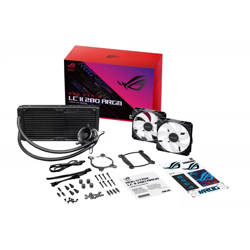 ASUS ROG STRIX LC II 280 ARGB Prozessor All-in-One-Flüssigkeitskühler 14 cm Schwarz 1 Stück(e)