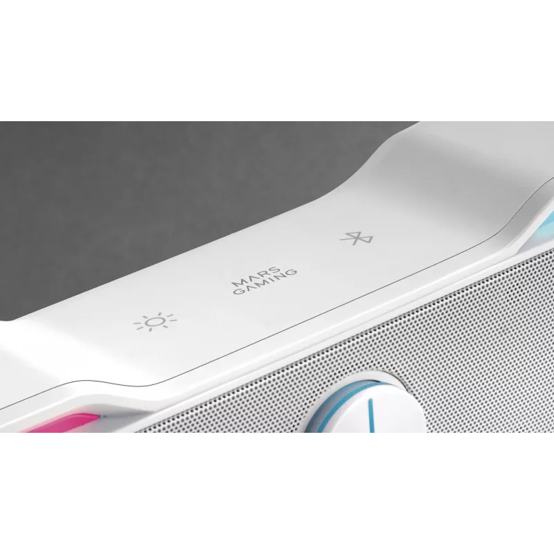 Mars Gaming MSBX, weiße Lautsprecher-Soundbar 10W, 10 W, 10 W, Weiß, Kabelgebunden & Kabellos, 435 mm, 85 mm