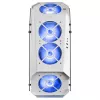 Mars Gaming MC51W Weiß PC-Gaming-ATX-Gehäuse mit doppeltem Hartglas, 5x RGB 12cm Lüfter