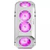 Mars Gaming MC51W Weiß PC-Gaming-ATX-Gehäuse mit doppeltem Hartglas, 5x RGB 12cm Lüfter