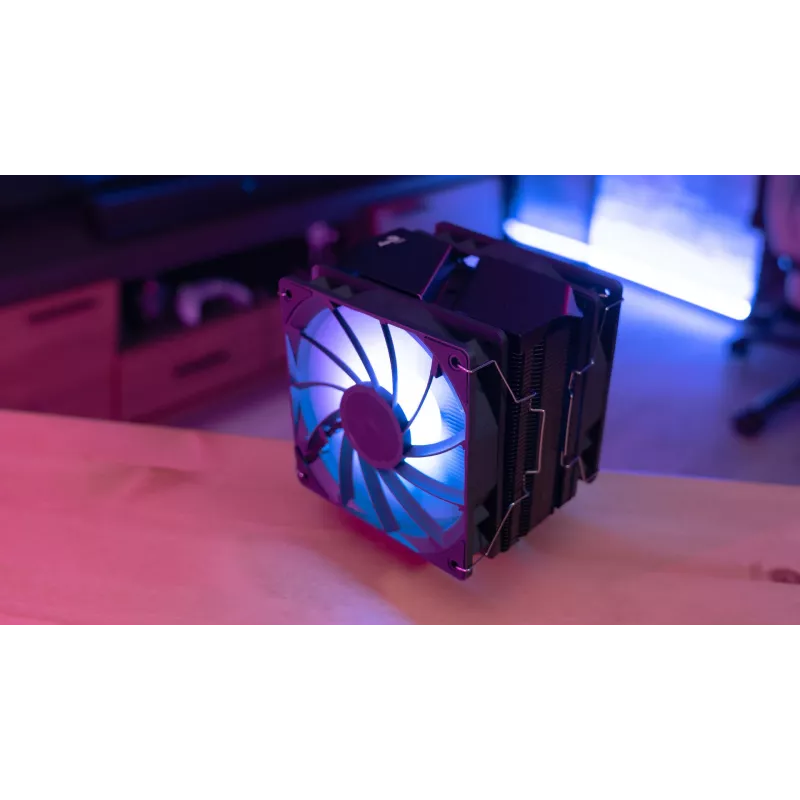 Aerocool Rime 4 Dual Prozessor-Luftkühler 12 cm Schwarz 1 Stück