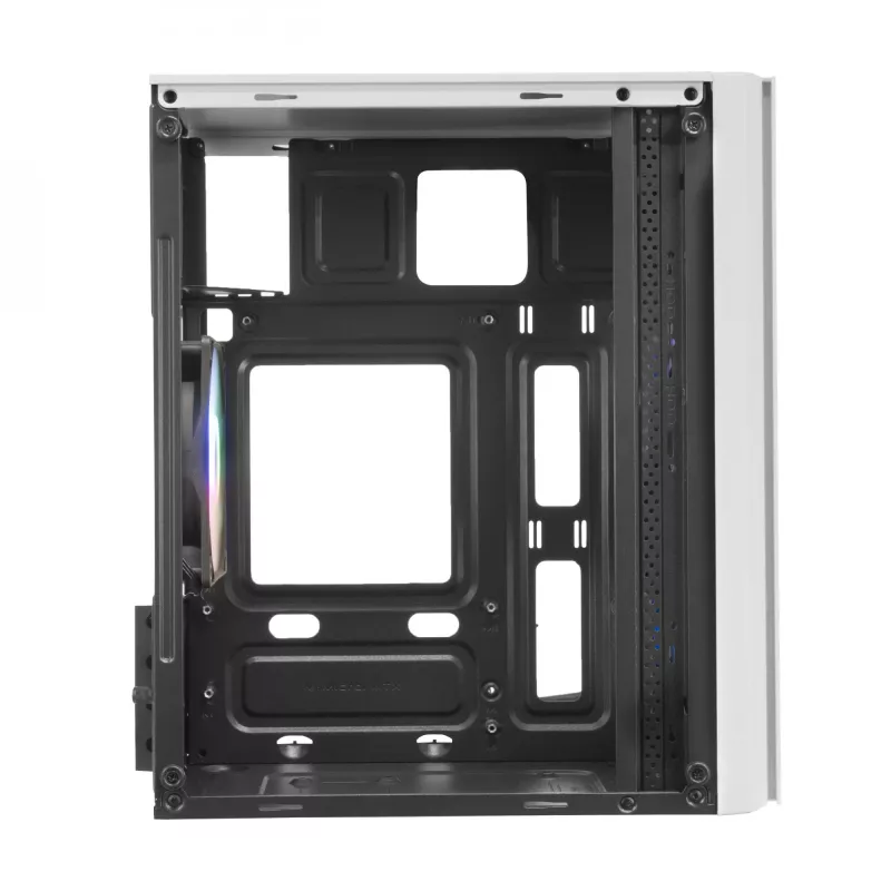 Mars Gaming MC300W Micro-ATX-Gehäuse mit gehärtetem Glas, 3x FrGB-Lüfter, Weiß
