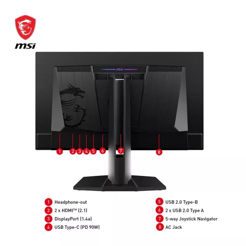 MSI MPG 271QRXDE QD-OLED Computermonitor 67,3 cm (26,5 Zoll) 2560 x 1440 Pixel Wide Quad HD Schwarz
