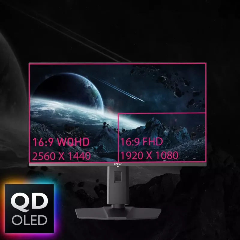 MSI MPG 271QRXDE QD-OLED Computermonitor 67,3 cm (26,5 Zoll) 2560 x 1440 Pixel Wide Quad HD Schwarz