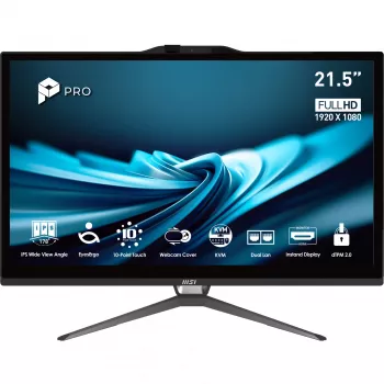 MSI Pro AP222T 14MA-613EU Intel® Core™ i3 i3-14100 54.6 cm (21.5 Zoll) 1920 x 1080 Pixel Touchscreen All-in-One-PC 8 GB DDR4-SDRAM 512 GB SSD Windows 11 Home Wi-Fi 5 (802.11ac) Schwarz