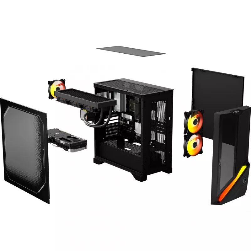 MSI MPG Infinite Z3 X3D 9NVRR7-848EU AMD Ryzen™ 7 9800X3D 32 GB DDR5-SDRAM 1 TB SSD NVIDIA GeForce RTX 5070 Ti Windows 11 Home Desktop-PC Schwarz