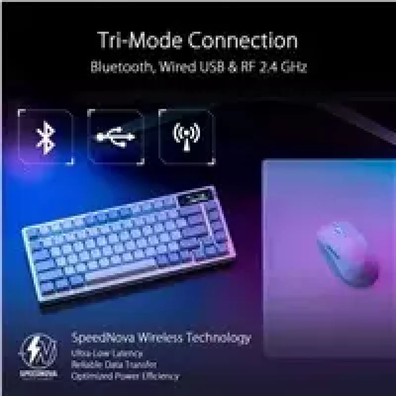 ASUS ROG Azoth Tastatur Gaming USB + RF Wireless + Bluetooth Weiß
