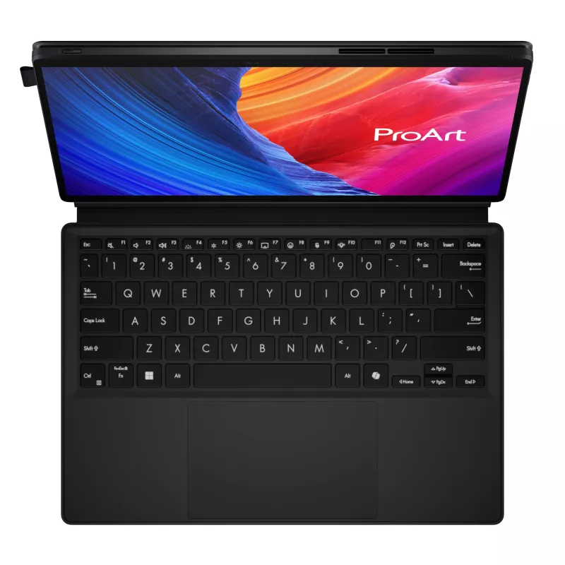 ASUS ProArt PZ13 HT5306QA-LX004W Copilot+ PC Snapdragon X1P-42-100 Hybrid (2-in-1) 33,8 cm (13,3 Zoll) Touchscreen 3K 16 GB LPDDR5x-SDRAM 1 TB SSD Wi-Fi 7 (802.11be) Windows 11 Home Deutsch Schwarz