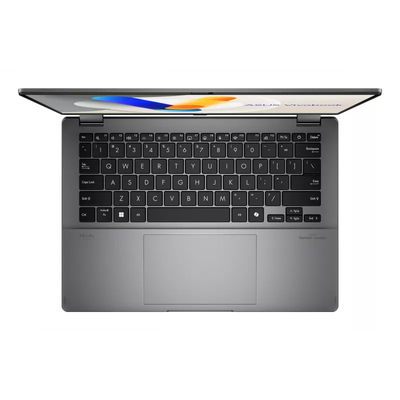 ASUS Vivobook 14 Flip TP3407SA-QL023W Copilot+ PC Intel Core Ultra 7 258V Hybrid (2-in-1) 35,6 cm (14 Zoll) Touchscreen WUXGA 32 GB LPDDR5x-SDRAM 1 TB SSD Wi-Fi 7 (802.11be) Windows 11 Home Deutsch Grau
