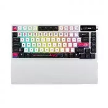 Mechanische kabellose Tastatur ASUS ROG Azoth X — US-Layout, Bluetooth & RF 2,4 GHz, Weiß