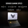 ASUS TUF Gaming F16 FX608JPR-QT014W Intel® Core™ i7 i7-14650HX Laptop 40,6 cm (16 Zoll) WQXGA 32 GB DDR5-SDRAM 1 TB SSD NVIDIA GeForce RTX 5070 Wi-Fi 6E (802.11ax) Windows 11 Home Niederländisch Schwarz, Grau