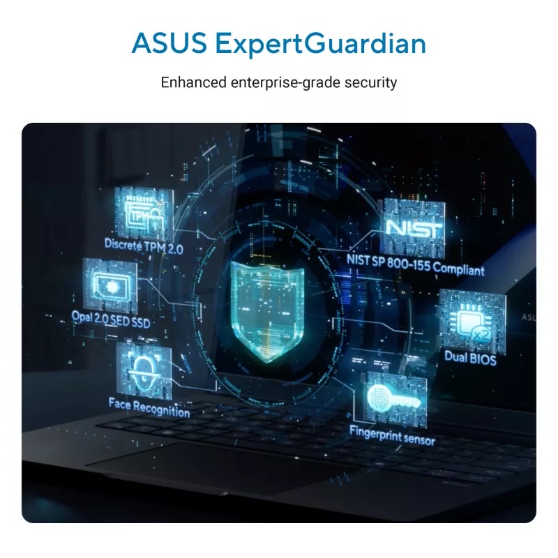 ASUS ExpertBook B5 B5605CCA-MB0015X Intel Core Ultra 7 255H Laptop 40,6 cm (16 Zoll) WUXGA 16 GB DDR5-SDRAM 512 GB SSD Wi-Fi 7 (802.11be) Windows 11 Pro US International Schwarz, Grau
