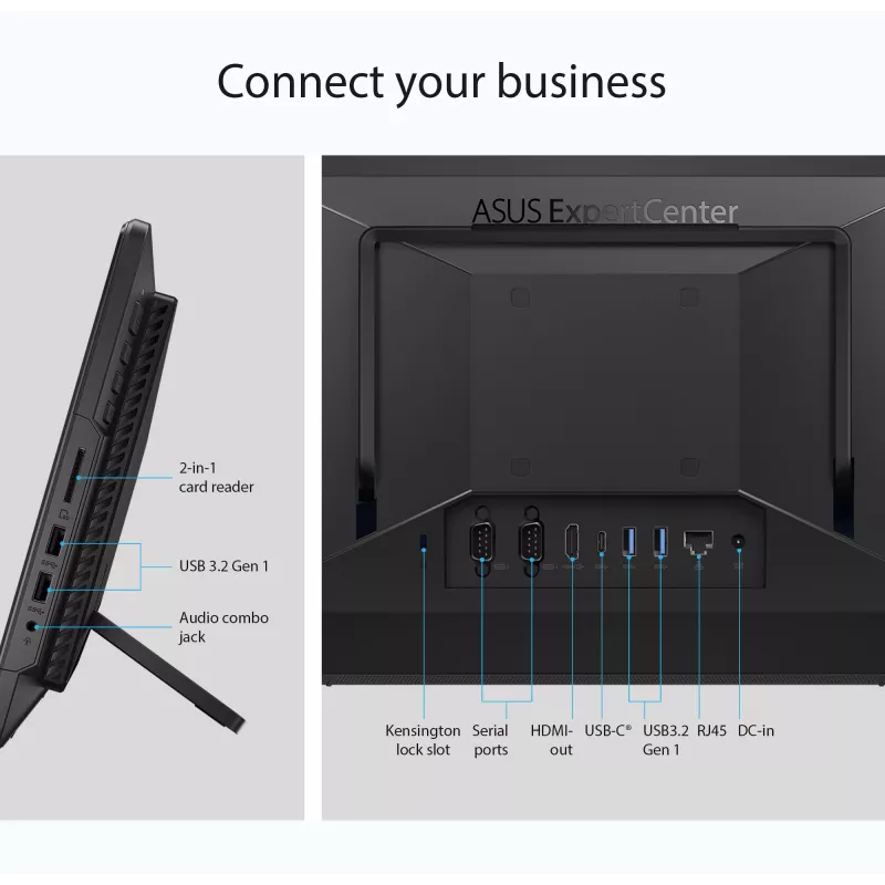 ASUS ExpertCenter E1 AiO E1600WKAT-BMR082W Intel® Celeron® N N4500 39,6 cm (15,6″) 1920 x 1080 Pixel Touchscreen All-in-One-Tablet-PC 4 GB DDR4-SDRAM 512 GB SSD Windows 11 Home Wi-Fi 6 (802.11ax) Schwarz