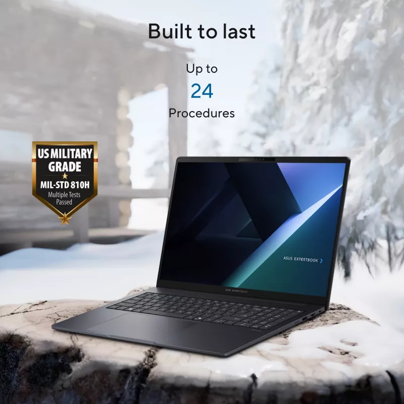 ASUS ExpertBook B3 B3605CCA-MB0370X Intel Core Ultra 5 225H Laptop 40,6 cm (16 Zoll) WUXGA 16 GB DDR5-SDRAM 512 GB SSD Wi-Fi 6E (802.11ax) Windows 11 Pro US International Schwarz, Grau