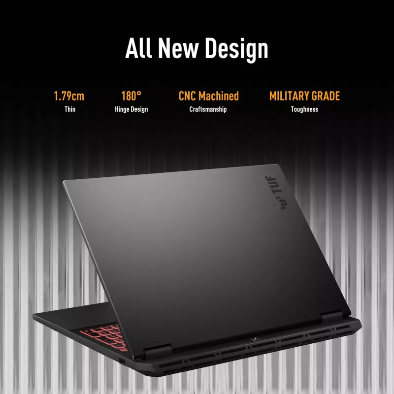 ASUS TUF Gaming A16 FA608UH-RV020W AMD Ryzen™ 7 260 Laptop 40.6 cm (16 Zoll) WUXGA 16 GB DDR5-SDRAM 512 GB SSD NVIDIA® GeForce RTX™ 5050 Wi-Fi 6E (802.11ax) Windows 11 Home Niederländisch Grau