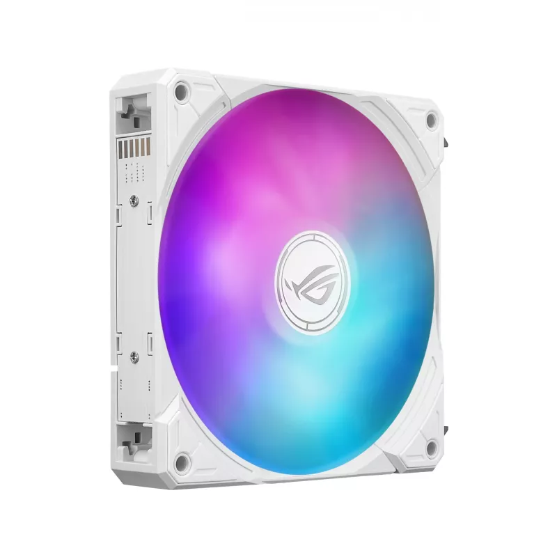 All-in-one-Flüssigkeitskühler ASUS ROG Ryuo IV SLC 360 ARGB White Edition — 360-mm-Radiator, 3×120-mm-Lüfter, AMOLED-Anzeige, Unterstützung für LGA 1700