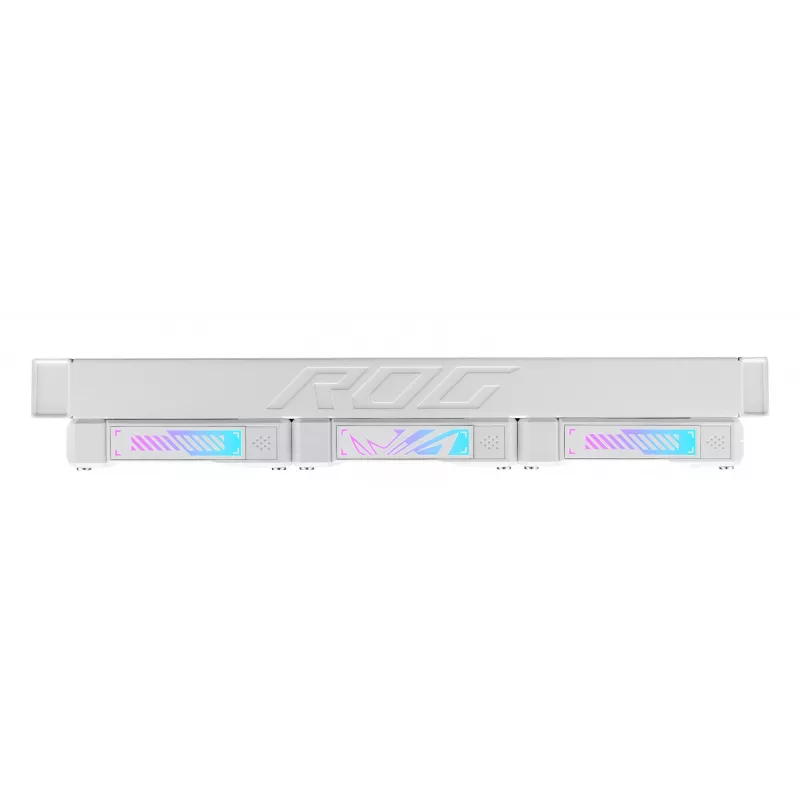 All-in-one-Flüssigkeitskühler ASUS ROG Ryuo IV SLC 360 ARGB White Edition — 360-mm-Radiator, 3×120-mm-Lüfter, AMOLED-Anzeige, Unterstützung für LGA 1700