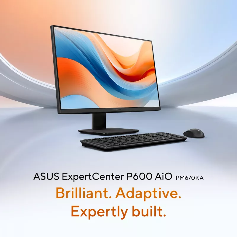 ASUS ExpertCenter P600 AiO PM670KA-BPE011X Copilot+ PC AMD Ryzen™ AI 7 350 68.6 cm (27 Zoll) 1920 x 1080 Pixel All-in-One-PC 16 GB DDR5-SDRAM 512 GB SSD Windows 11 Pro Wi-Fi 6 (802.11ax) Schwarz