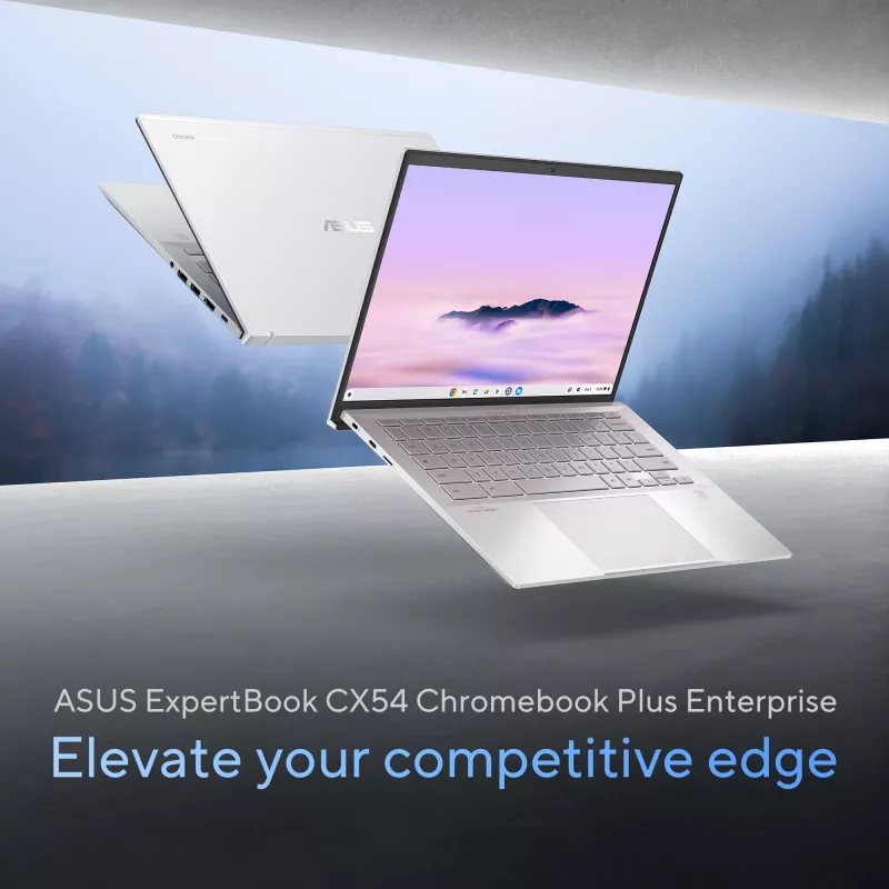 ASUS Chromebook Plus Enterprise CB54 CB5403CMA-QM0916 Intel Core Ultra 7 35.6 cm (14 Zoll) Touchscreen WQXGA 16 GB LPDDR5x-SDRAM 256 GB SSD Wi-Fi 6E (802.11ax) ChromeOS US International Silber