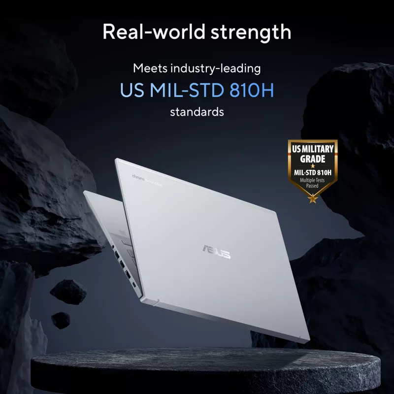 ASUS Chromebook Plus Enterprise CB54 CB5403CMA-QM0916 Intel Core Ultra 7 35.6 cm (14 Zoll) Touchscreen WQXGA 16 GB LPDDR5x-SDRAM 256 GB SSD Wi-Fi 6E (802.11ax) ChromeOS US International Silber