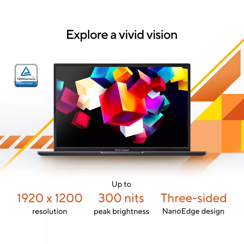 ASUS Vivobook 14 M1405NAQ-LY025W AMD Ryzen™ 7 170 Laptop 35,6 cm (14 Zoll) WUXGA 16 GB DDR5-SDRAM 512 GB SSD Wi-Fi 6 (802.11ax) Windows 11 Home Niederländisch Schwarz
