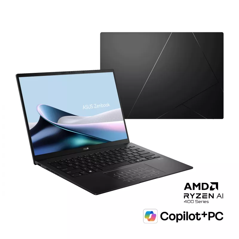 ASUS Zenbook 14 OLED UM3406GA-QD031W Copilot+ PC AMD Ryzen™ AI 7 445 Laptop 35.6 cm (14 Zoll) WUXGA 32 GB LPDDR5x-SDRAM 1 TB SSD Wi-Fi 6E (802.11ax) Windows 11 Home Niederländisch Schwarz