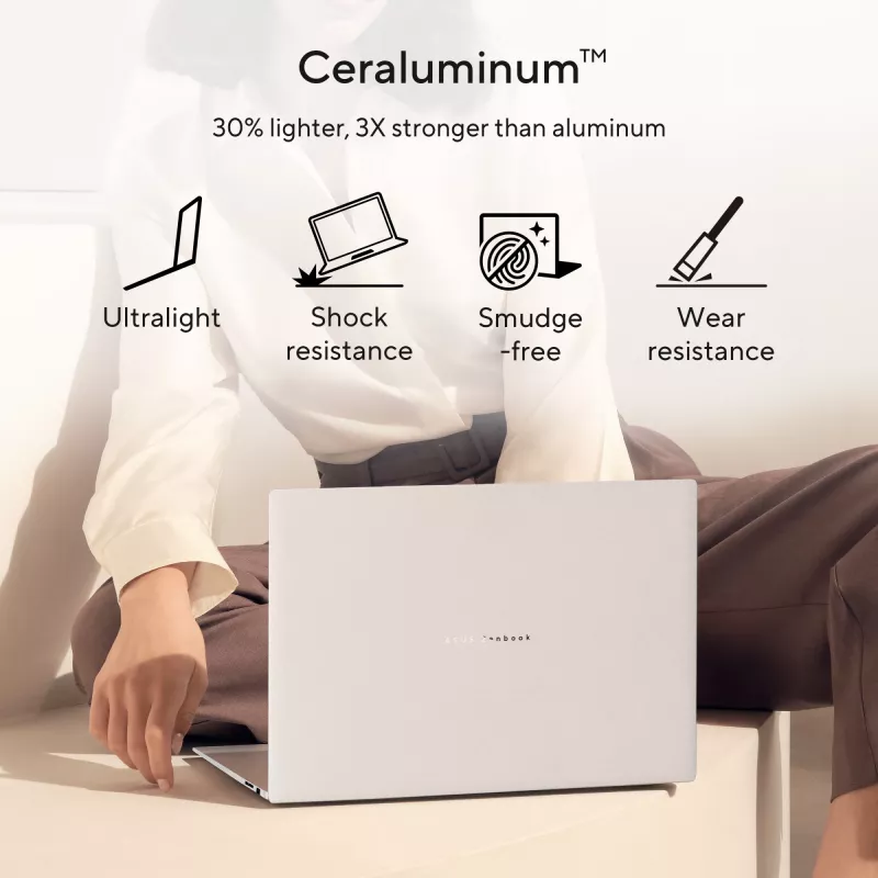 ASUS Zenbook S16 UM5606GA-SS180W Copilot+ PC AMD Ryzen AI 9 465 Laptop 40,6 cm (16 Zoll) 3K 32 GB LPDDR5x-SDRAM 1 TB SSD Wi-Fi 7 (802.11be) Windows 11 Home Dutch Grau