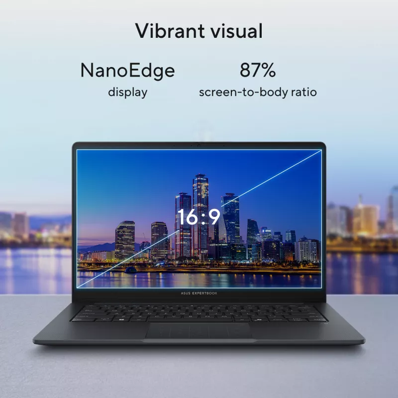 ASUS ExpertBook B1 B1403CVA-S68350X Intel Core 7 150U Laptop 35.6 cm (14 Zoll) Full HD 16 GB DDR5-SDRAM 512 GB SSD Wi-Fi 6E (802.11ax) Windows 11 Pro US International Grau